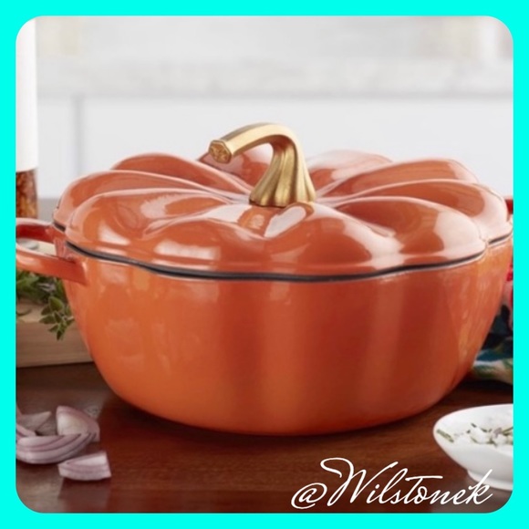The Pioneer Woman Other - 💕Free Gift with Purchase The Pioneer Woman enamel cast iron Pumpkin Dutch Oven